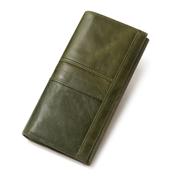 Läderplånbok för kvinnor Grön