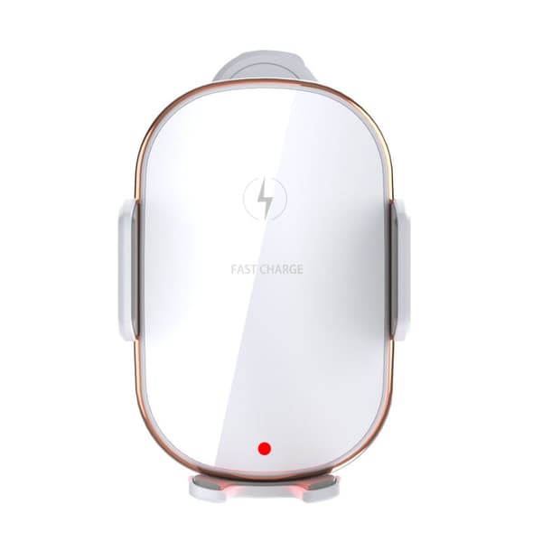 15W Qi Snabbladdning Auto Clamping Billaddare Vit