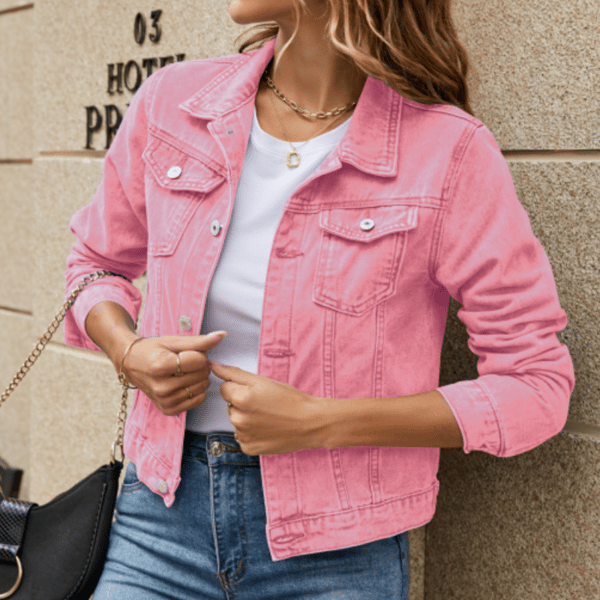 Denimjacka för kvinnor Rosa XL