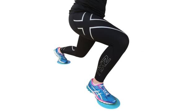 1 Par Core Fitness Gliders Slide Discs - Runda blå