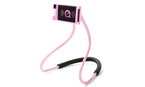 Universaljusterbart telefonhalsstativ Rosa