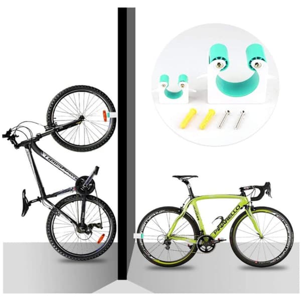Cykelförvaringsställ vit med blå