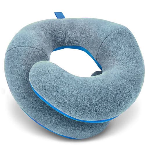 Dubbelt Stöd Memory Foam Nackkudde – Ergonomisk Cervikal Konturkudde för Optimal Nackjustering & Avlastning – 2-pack Disblå