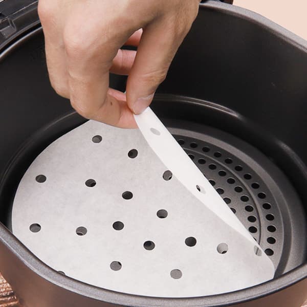 100x Air Fryer Liners Vit Rund diameter 18 cm
