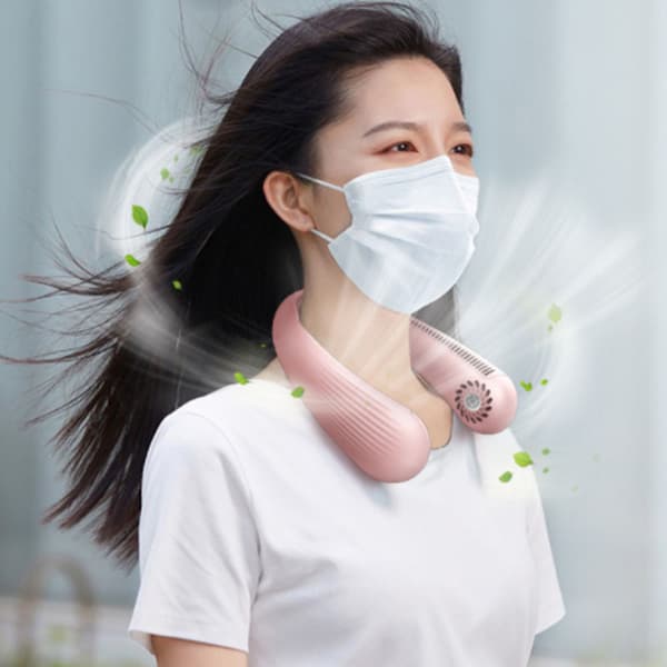 Hands Free Bladeless Neck Fan Rosa