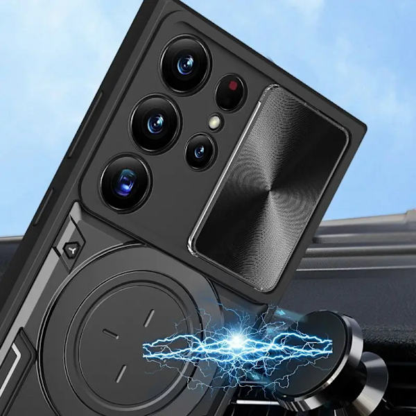 Samsung Z Flip 5 fodral -Armor Protect Ringhållare, linsskydd Stötsäkert