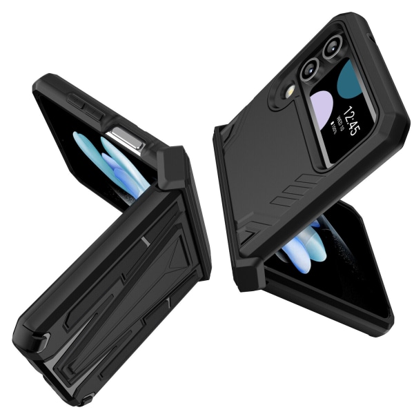 Samsung GalaxyZ FLIP 4- Etui Stødsikker magnetisk Armor Case - SORT