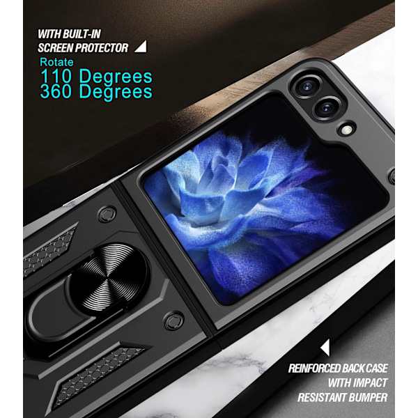 Samsung Z Flip 5 - Armor Protect, linssinsuoja Iskunkestävä kotelo