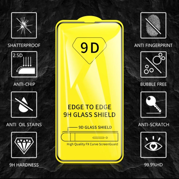 3-PAK-9D skærmbeskytter Samsung Galaxy A51 hærdet glas (6,5 tommer)