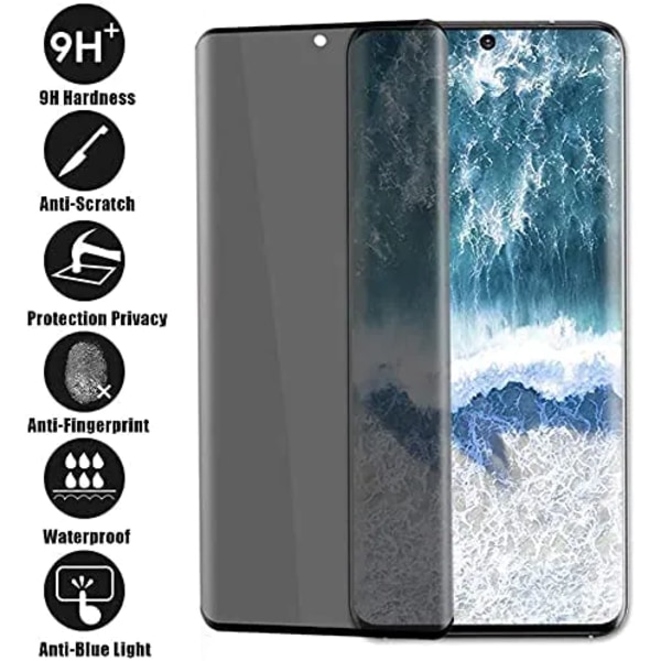 2 PAKKAUS- Sormenjälkilukitus Privacy Näytönsuoja Samsung Galaxy S23 PLUS PLUS, Privacy Screen Protector