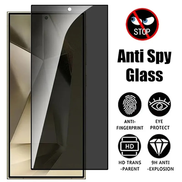 2 PACK- Fingerprint Unlock Sekretess Skärmskydd Samsung Galaxy S21 5G, Privacy Screen Protector