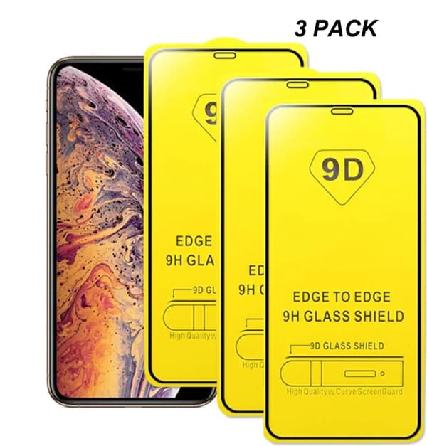 3 PACK- 9D Skärmskydd iPhone 11 PRO/X/XS  (5.8 Tums)
