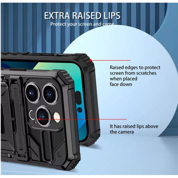 Samsung Galaxy S21 FE -Multifunktions panseretui med kortslot og bagclips - SORT