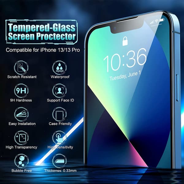 2 KPL- LÄPINÄVÄ näytönsuoja iPhone 15 6.1'')