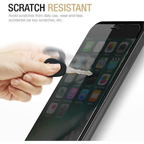 2 PACK - Sekretess Skärmskydd iPhone 14,Privacy Screen Protector