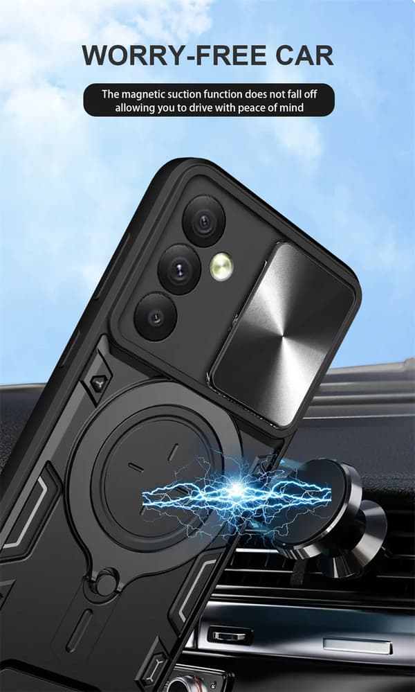 Iphone 14 fodral -Armor Protect Ringhållare, linsskydd Stötsäkert