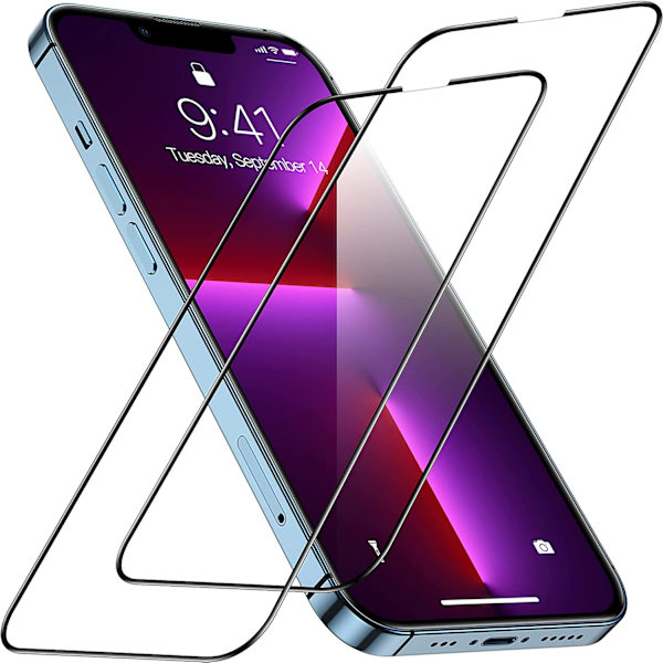 2 KPL- LÄPINÄVÄ näytönsuoja iPhone 11/11 XR ( 6.1'') -asennuskehyksen kanssa