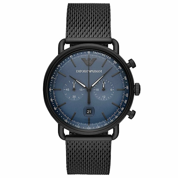 Emporio Armani AR11201 Chronograph Datum Mesh Armband Herrklocka