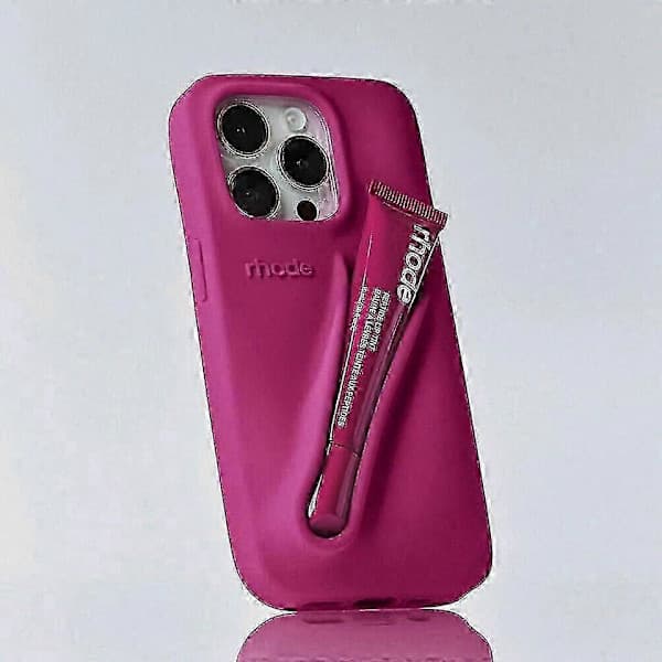 Rhode Lip Gloss Bringebær Telefondeksel til iPhone 16 15 14 13 12 11 Pro Max B Bringebær Jelly 16 Plus Raspberry Jelly 16 Plus
