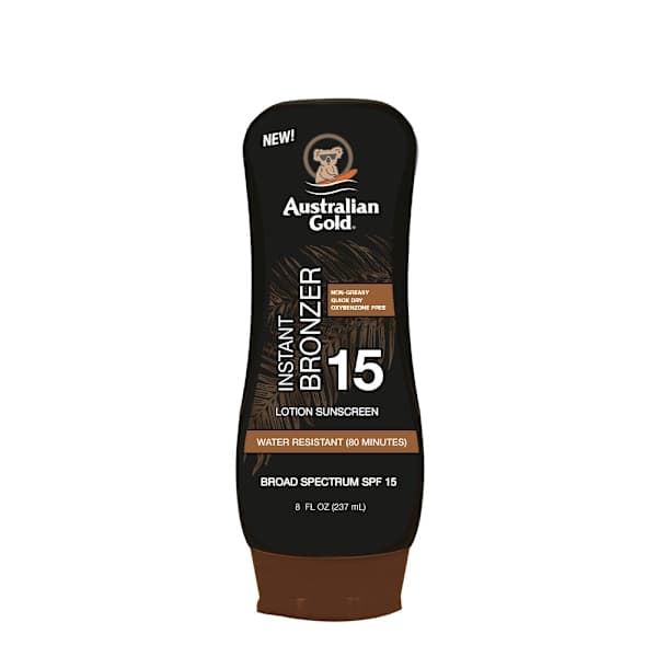 Australian Gold aurinkosuojavoide bronzerilla SPF15