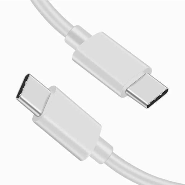 2-pakning USB-C til USB-C ladekabel 2m for iPhone 15/16/17 hurtiglader hvit