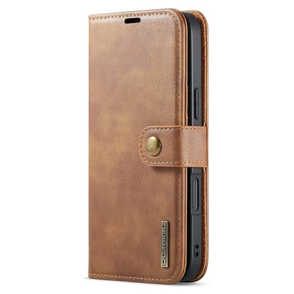 DG MING iPhone 16 2-i-1 Magnet Pung Etui - Brun