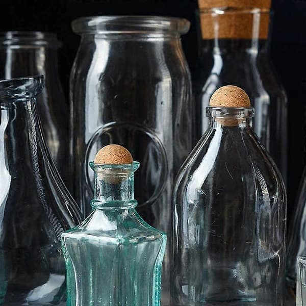 2 delar vinkorkar med träkula, korkkula för vinkaraff flaskbyte