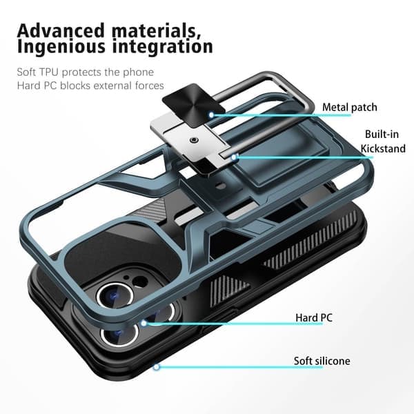 Støtsikkert iPhone 14 Pro Max Hybriddeksel - Grønn Grønn