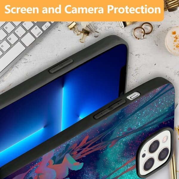 2 stk. fargede mønstrede iPhone 15-telefondeksler, trykt iPhone 15 Pro-deksel til iPhone 15 Plus 15 Pro 15 Pro Max Svart iPhone 15 Plus iPhone 15 Plus