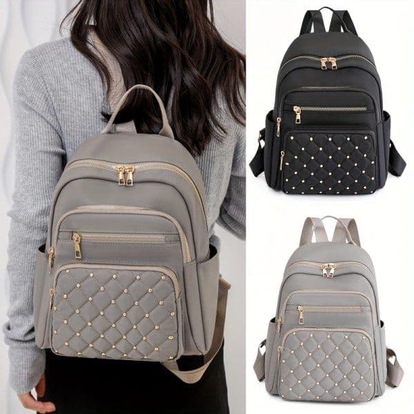 Trykt reisesekk Black