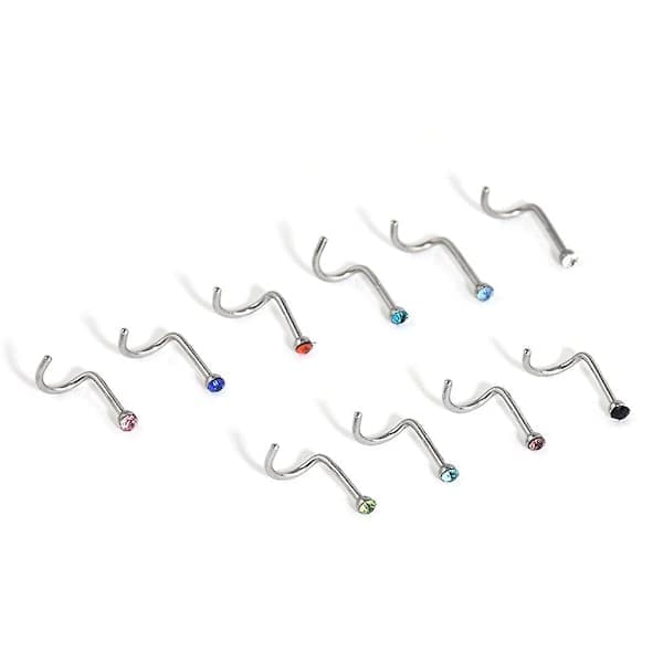 30 st/set näspiercing smycken, rostfritt stål