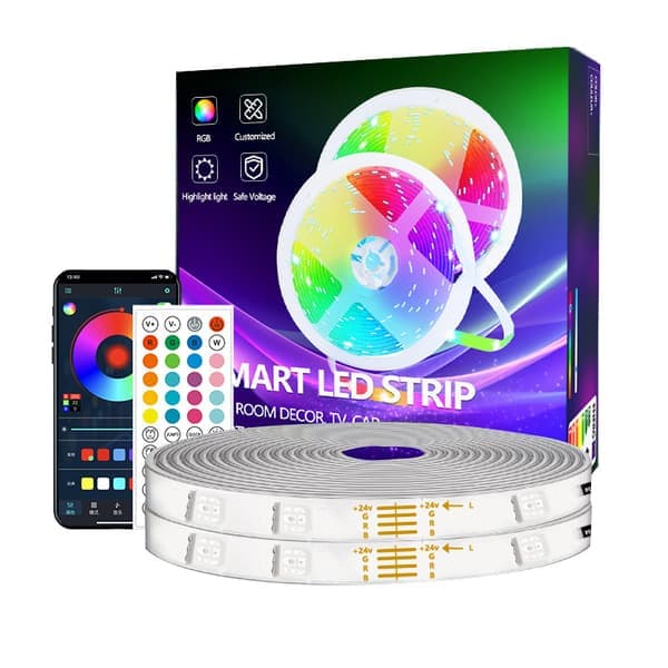 LED lysstrimmel 40M Smart RGB Bluetooth-controller med 44 taster
