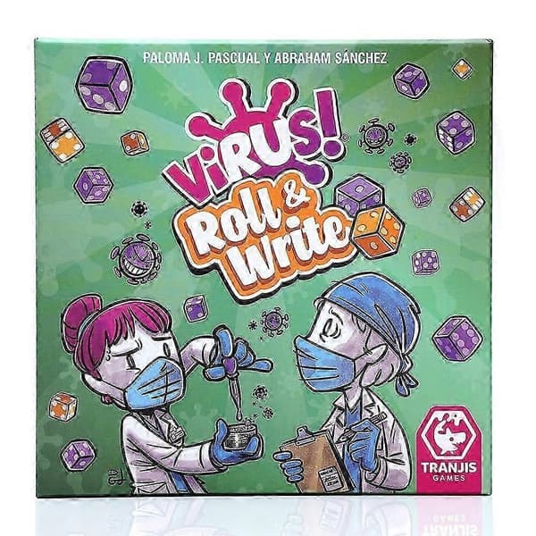 Game Factory Virus -lautapeli, Virus! Roll & Write -lisäosa, Virus Halloween -korttipeli, Virus 2 Evolution -perhepeli Virus Evolution Virus Evolution