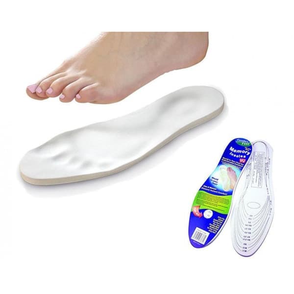 Skoinnlegg / Såler til Sko - Memory Foam - 35-43 Hvit