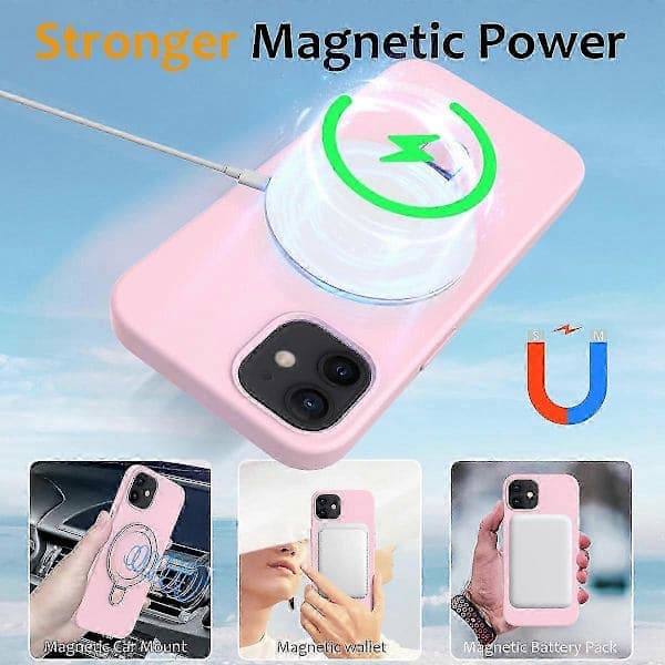 Magnetisk deksel til iPhone 11 med ringstativ PC+silikon støtsikkert telefondeksel stil E Style E