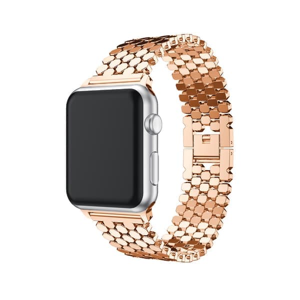Stilfuldt rustfrit stålbånd til Apple Watch 42mm (3/2/1) Sort