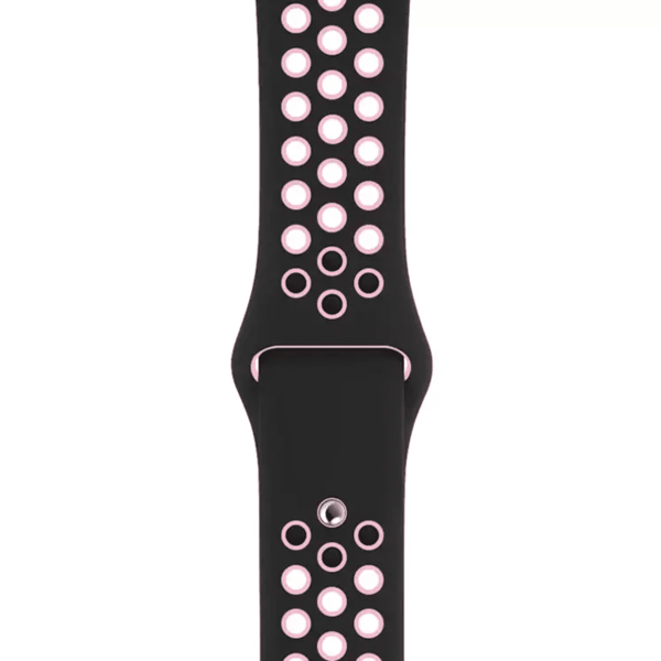 Silikone Sportsrem til Apple Watch 38-41mm - Sort/Grå sort/grå svart/grå
