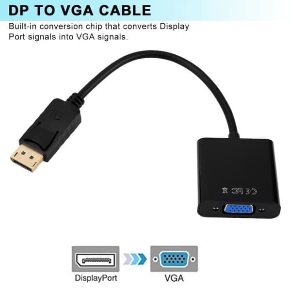 Eiffel 25cm 1080P DP - VGA videosignaalin siirtomuunninsovitinkaapeli