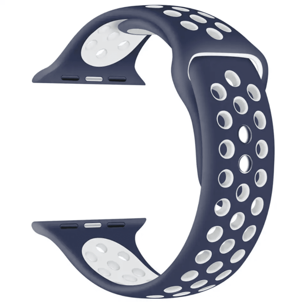 Silikone Sportsrem til Apple Watch 38-41mm - Sort/Grå sort/grå svart/grå