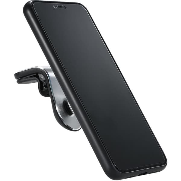 Mobiltelefonholder til bilens luftventil, magnetisk (sølv)