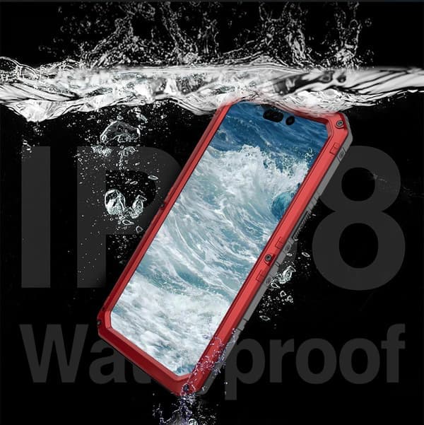 Kompatibelt iPhone 11-deksel støtsikkert, IP68 vanntett (rødt)