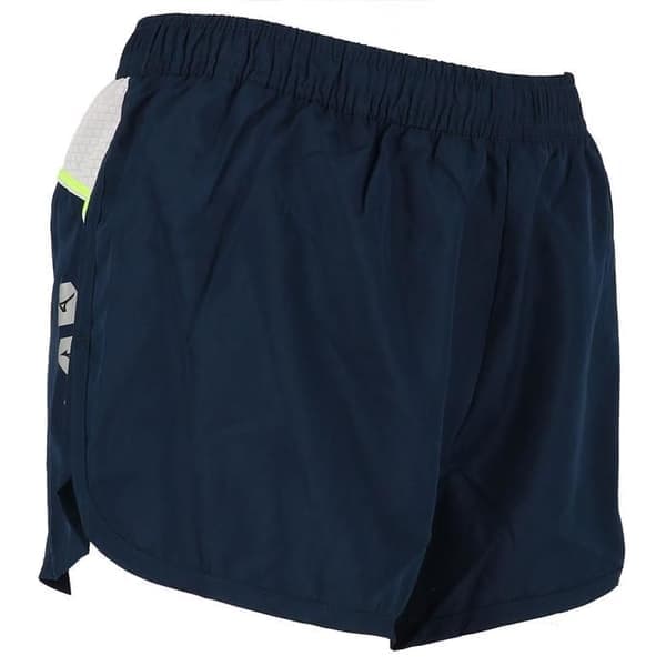 Korte premium Mizuno JPN split shorts til dame marineblå S