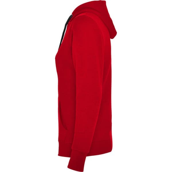 Roly Urban Hættetrøje til kvinder XL Rød/Sort Rød/Ensfarvet Sort XL Red/Solid Black XL