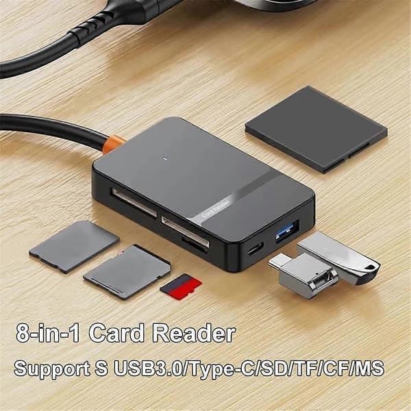 USB 3.0 kortlæser SD Micro-SD TF MS Compact Flash kortadapter til bærbar pc multikortlæser