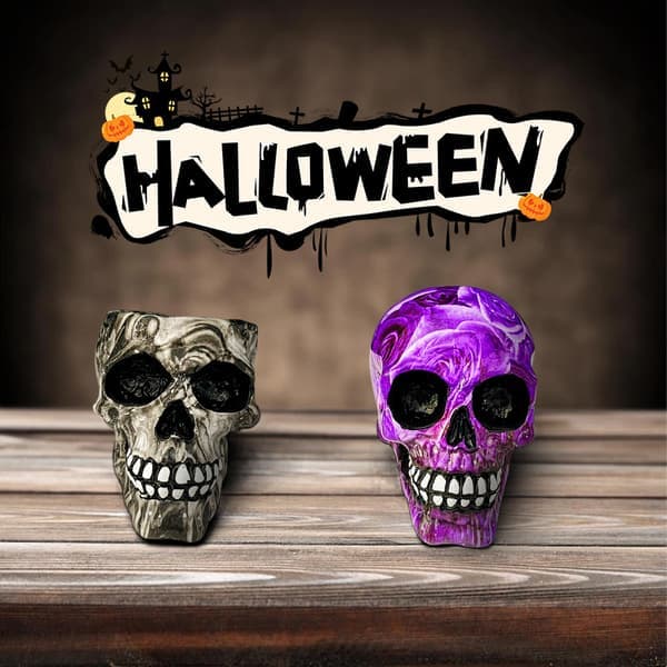 Ny marmor Halloween harpiks askebeger (askebeger)