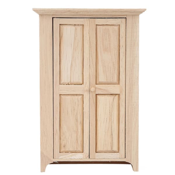 1:12 Dukkehus Miniature Trægarderobe Simuleret Møbelmodel Legetøjstilbehør