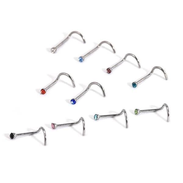 30 st/set näspiercing smycken, rostfritt stål