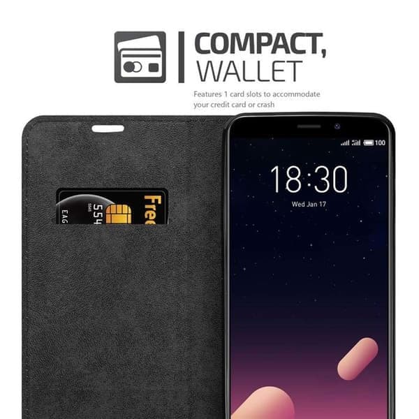 Etui til MEIZU M6S etui i BLACK NIGHT Sort