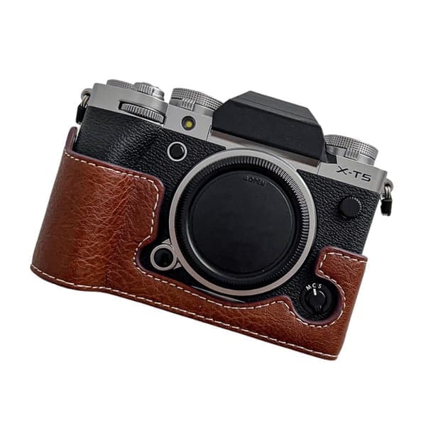 Sony ZV-1F Halvkroppsfodral i läder - Kaffebrun