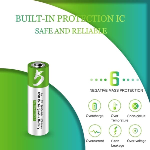 NÖRDIC USB-C Uppladdningsbara batterier 4-pack AA/LR06